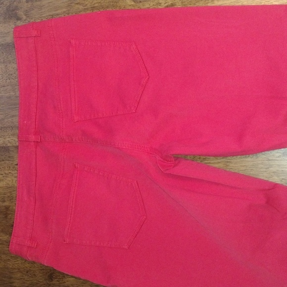 Chico's Ankle Red Pink Pants With Zipper Detail Near Ankle 1/8 - Picture 9 of 10